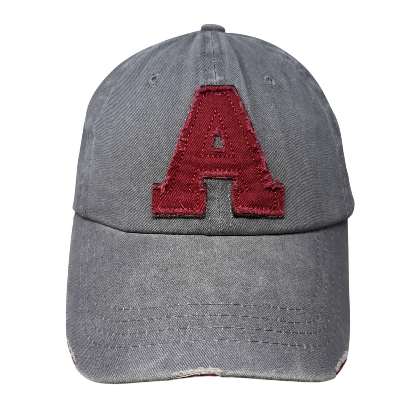 Letter A Patch Slideback Hat Gray One Size Adjustable Vera New York