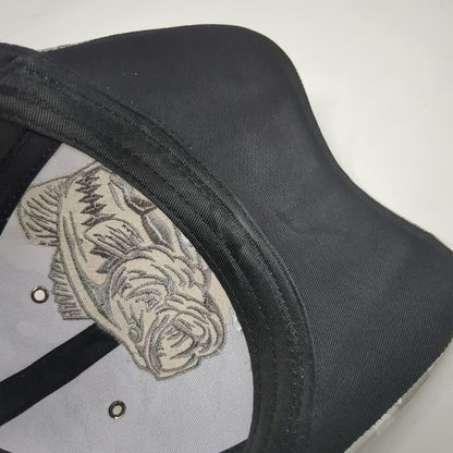 Black Eagle Gray Camo Gone Fishin Largemouth Bass One Size Baseball Cap Hat Fish