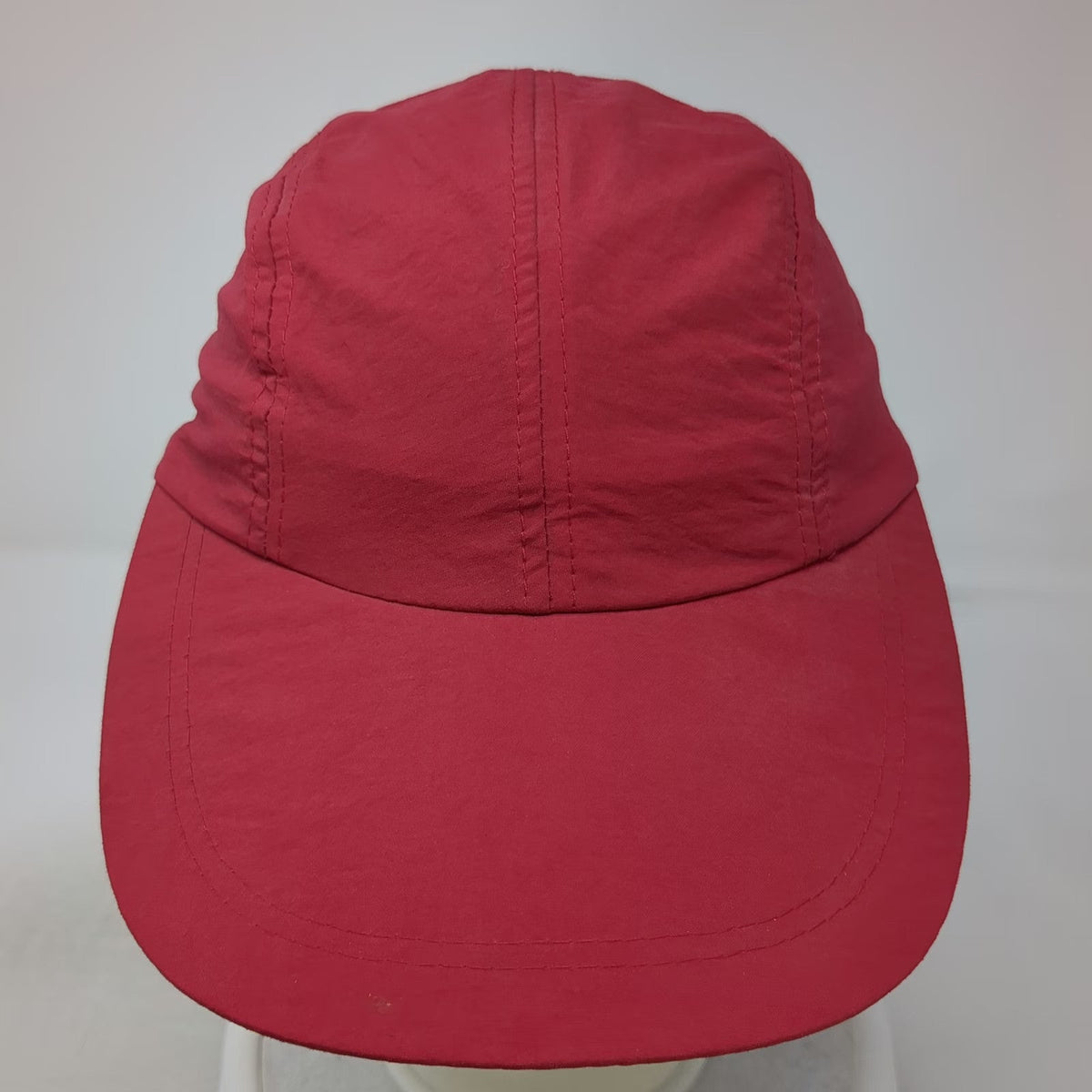 Baseball Cap Red One Size Nylon Lightweight Elastic Back Blank Plain Sun Hat
