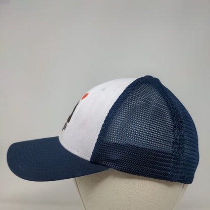 Acadia Maine Fitted Trucker Hat Blue Medium Mesh Back Embroidered