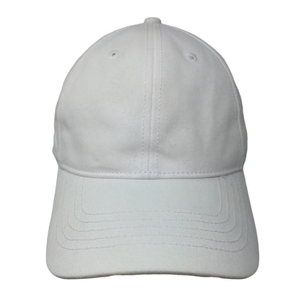 Unbranded Slideback Hat White OSFM Adjustable Solid 6 Panel Blank