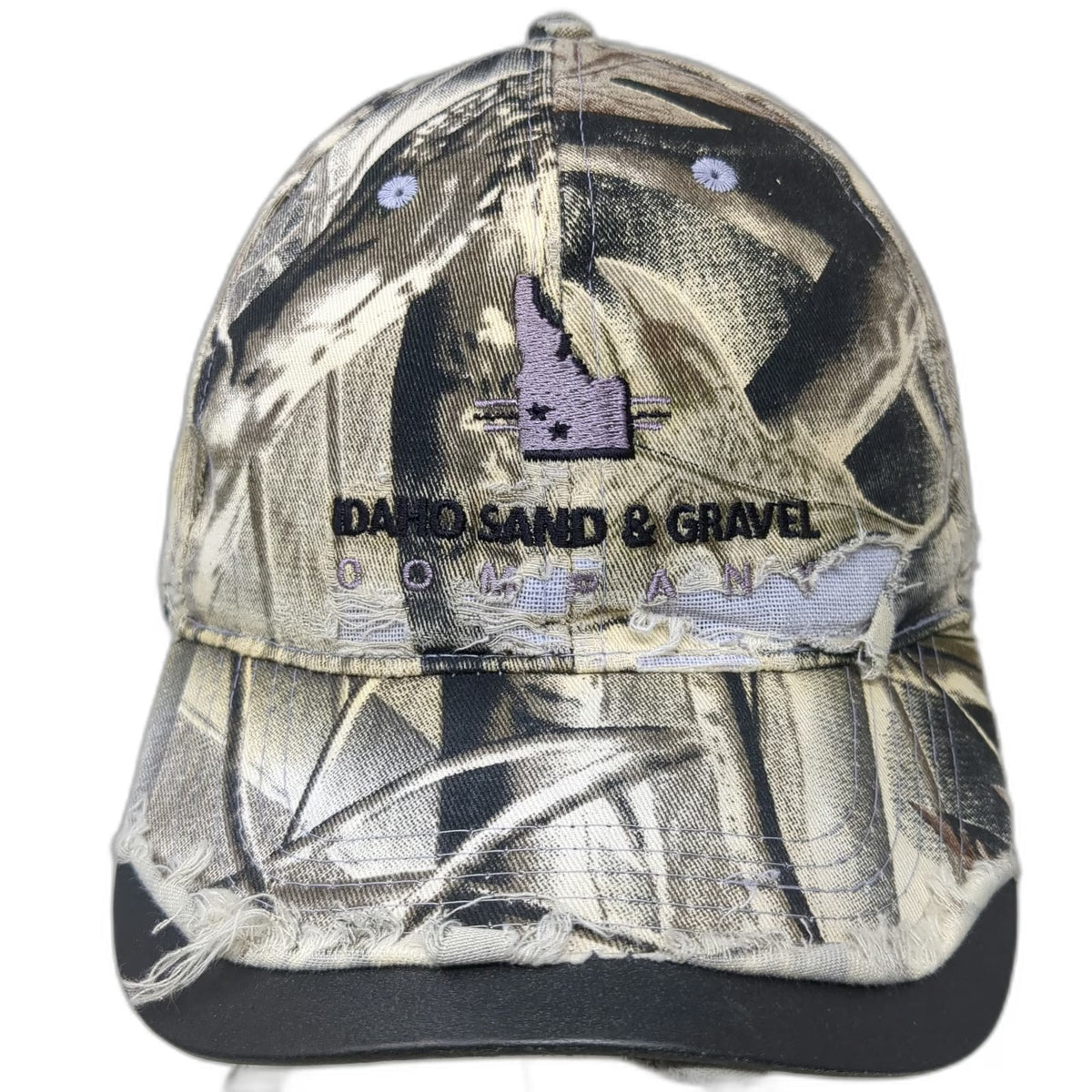 Hoxer Headwear Baseball Cap Beige Green One Size Camo Idaho Sand & Gravel Hat