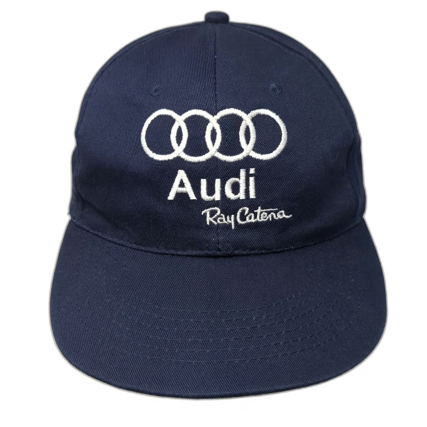 Audi Ray Catena Baseball Cap Blue One Size Strapback Logo American Flag Hat