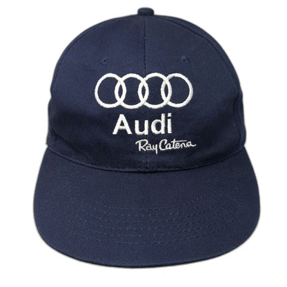 Audi Ray Catena Baseball Cap Blue One Size Strapback Logo American Flag Hat