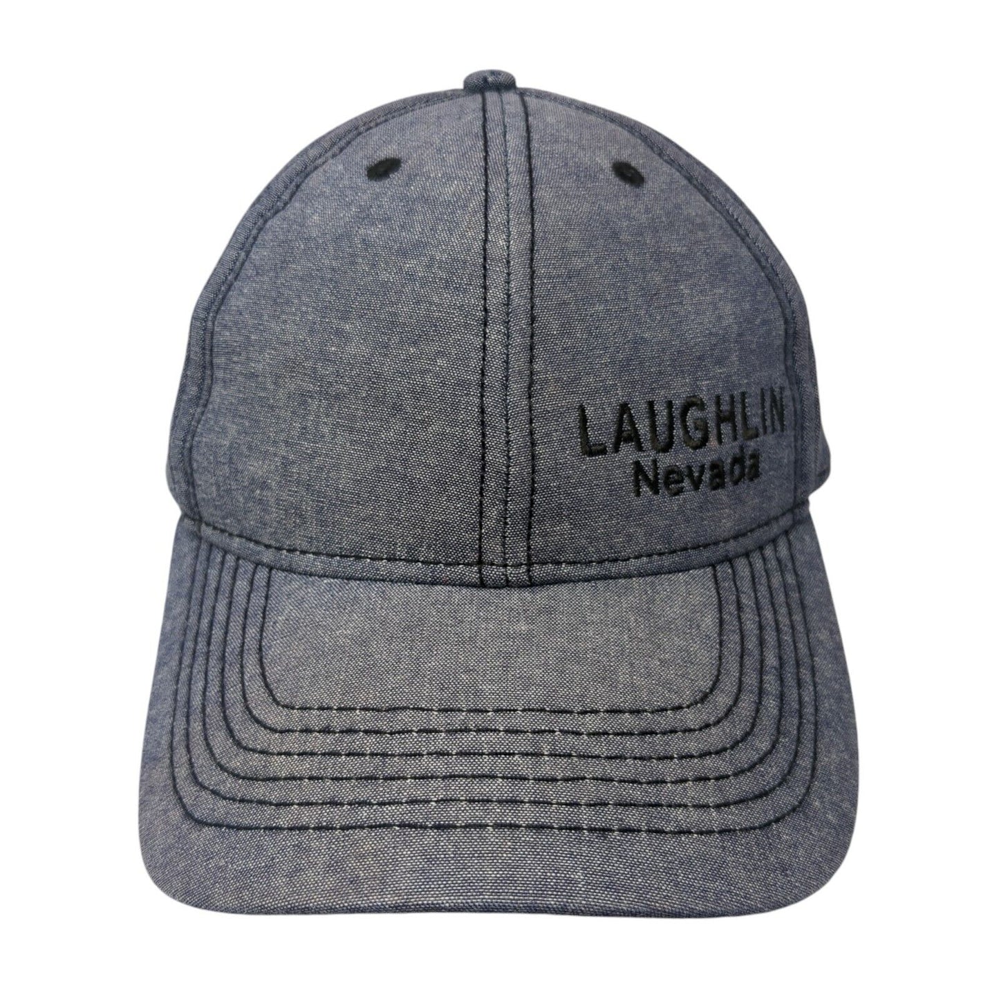 Laughlin Nevada Strapback Hat Blue One Size Adjustable Embroidered