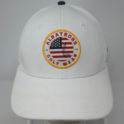 Pukka Baseball Cap White One Size Albatross Golf Wear American Flag Snapback
