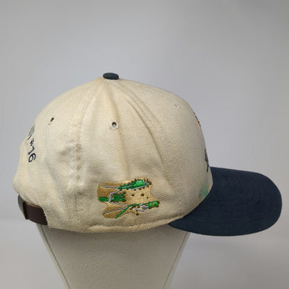 New Era Baseball Cap Beige Blue One Size La Quinta Golf Leather Slideback Hat