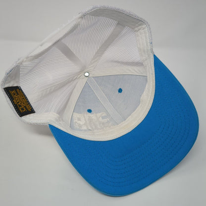 208 Anglers Snapback Mesh Back Trucker Hat Blue One Size Embroidered