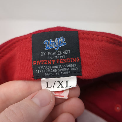 Real Salt Lake Fitted Hat Red XL Embroidered Unifit By Fahrenheit
