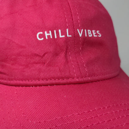 Chill Vibes Slideback Hat Pink One Size Adjustable Outdoor 6 Panel