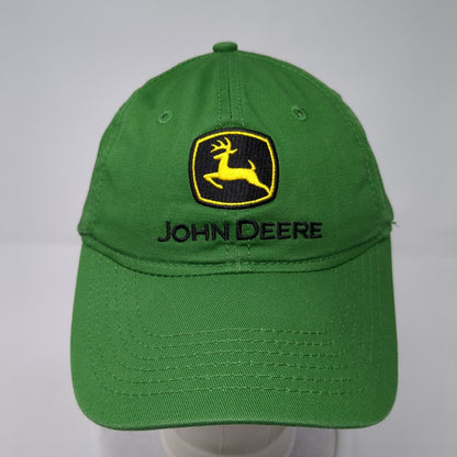 John Deere Strapback Hat Green One Size Adjustable Embroidered Logo