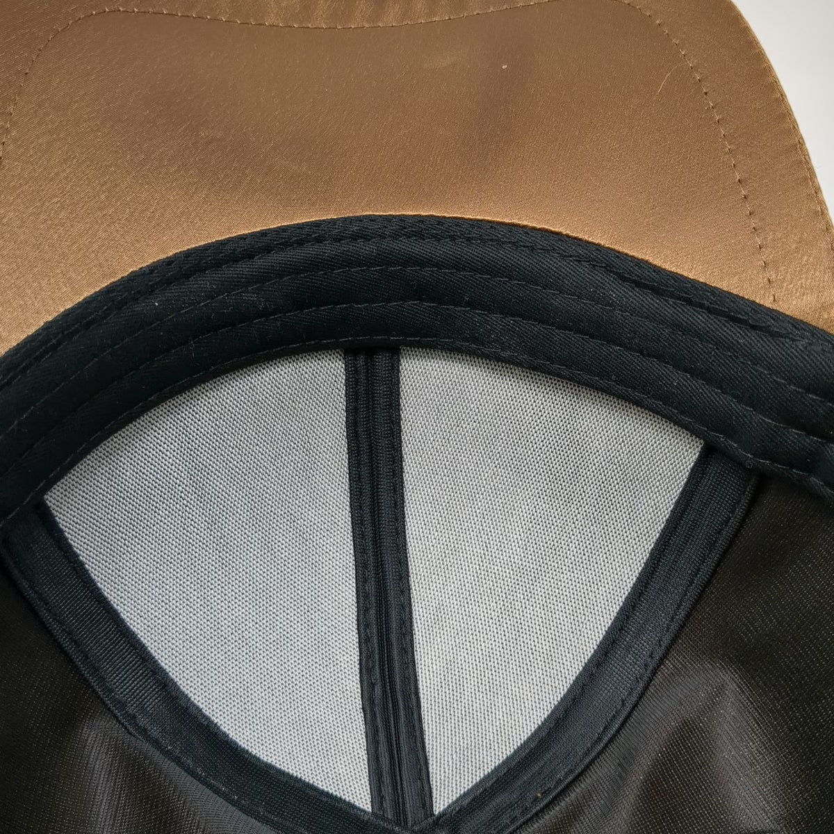 WYETH Brown Baseball Cap One Size Adjustable Satin Shiny Polyester Hat