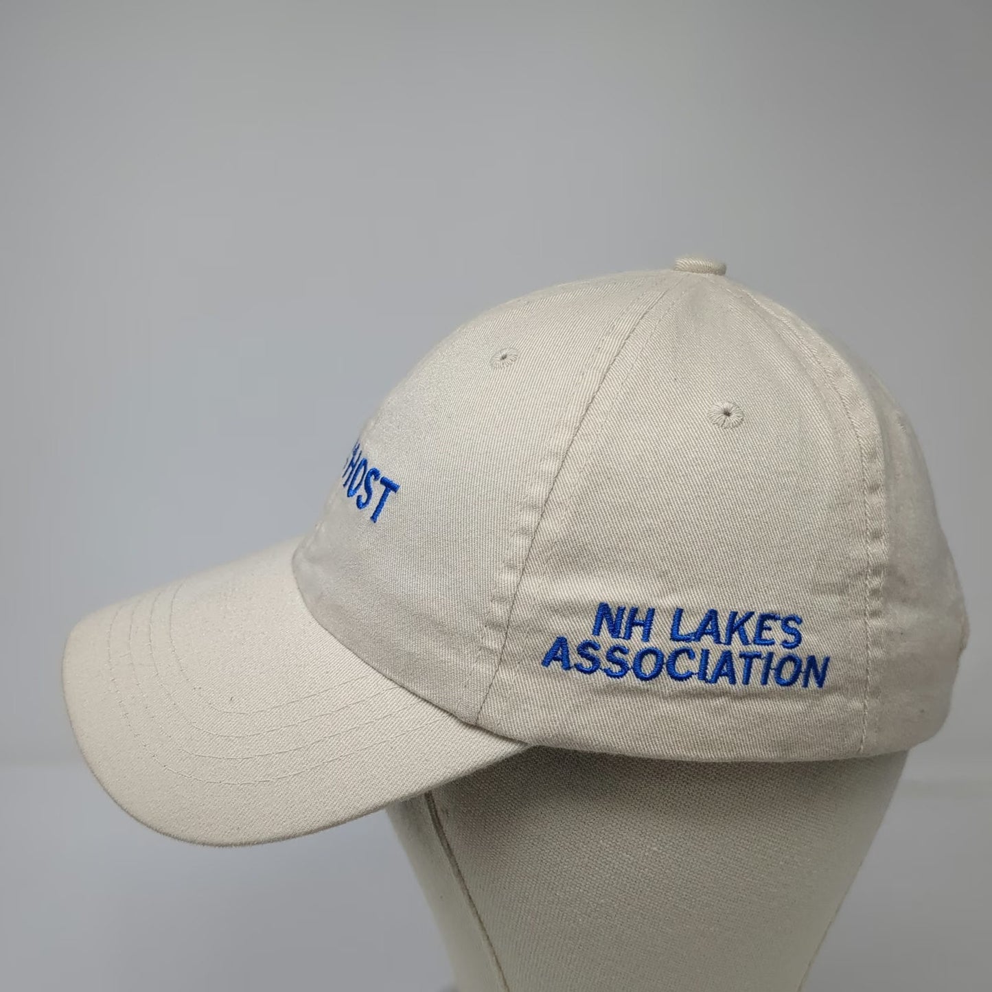 NH Lakes Association Lake Host Baseball Cap Beige One Size Adjustable Cotton Hat