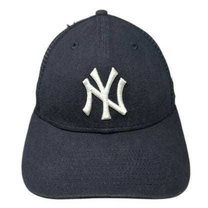 New York Yankees MLB New Era Trucker Hat Blue White One Size Mesh Snapback