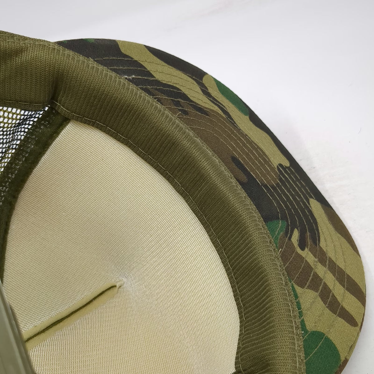 Cameo John Deere Trucker Hat Green Camo Mesh Back Snapback Flat Brim Vintage