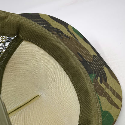 Cameo John Deere Trucker Hat Green Camo Mesh Back Snapback Flat Brim Vintage