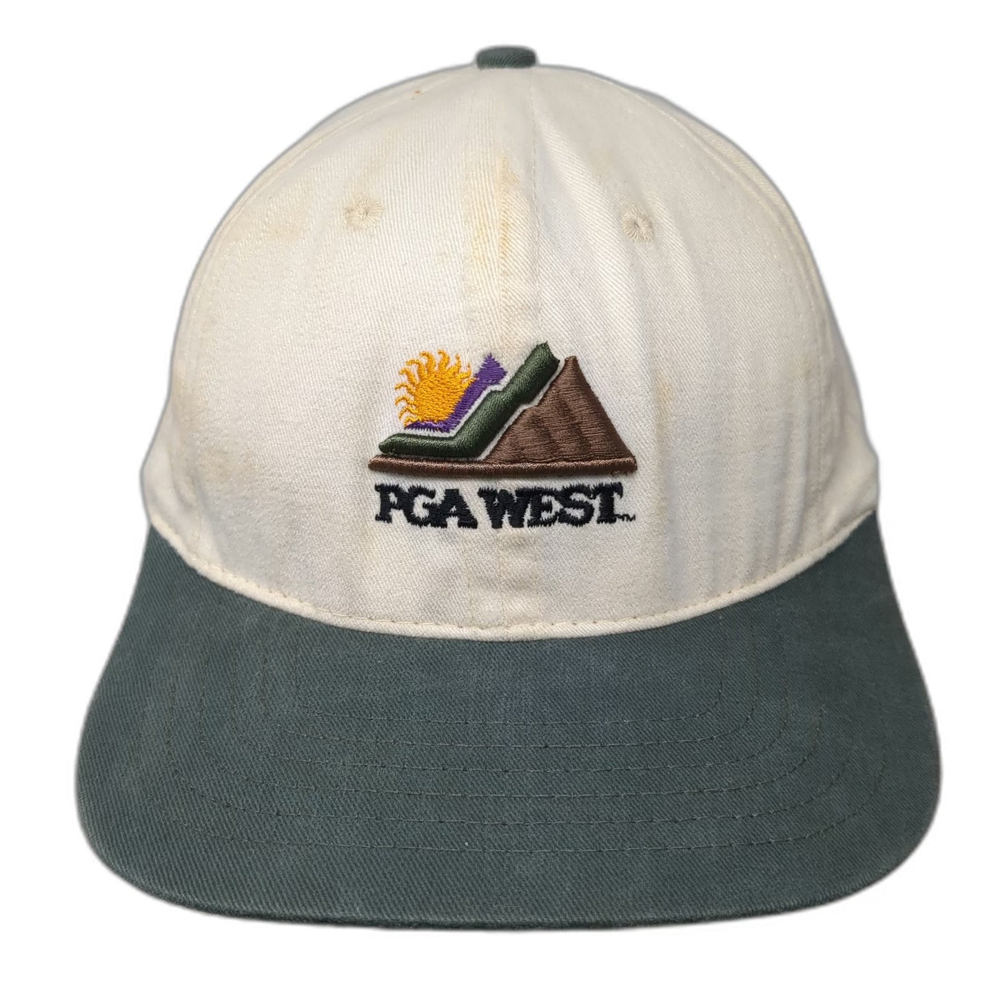 Legendary Headwear PGA West Golf Resort Baseball Cap White Green One Size Hat