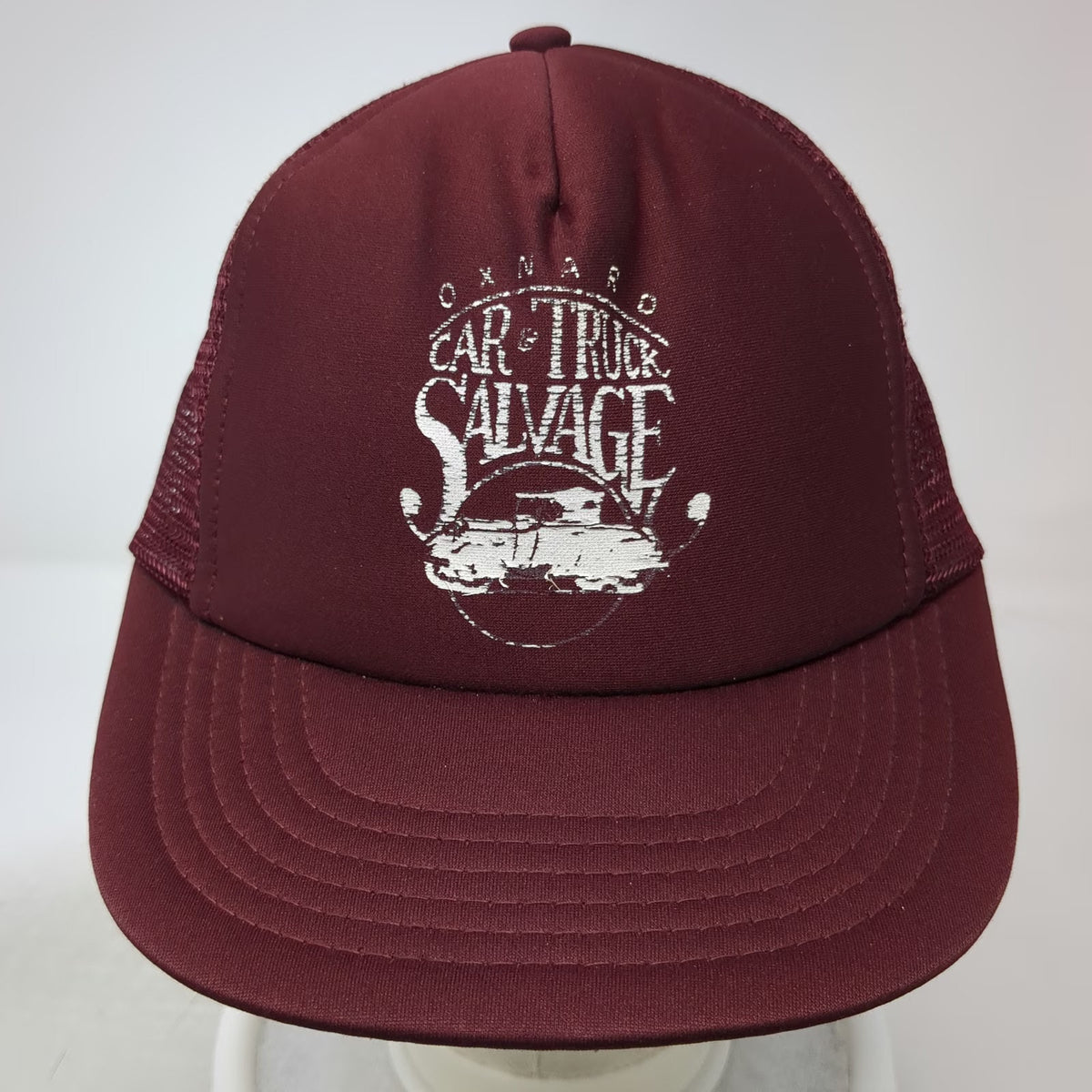 DA Professional Trucker Hat Red One Size Oxnard Car Truck Salvage Snapback Mesh