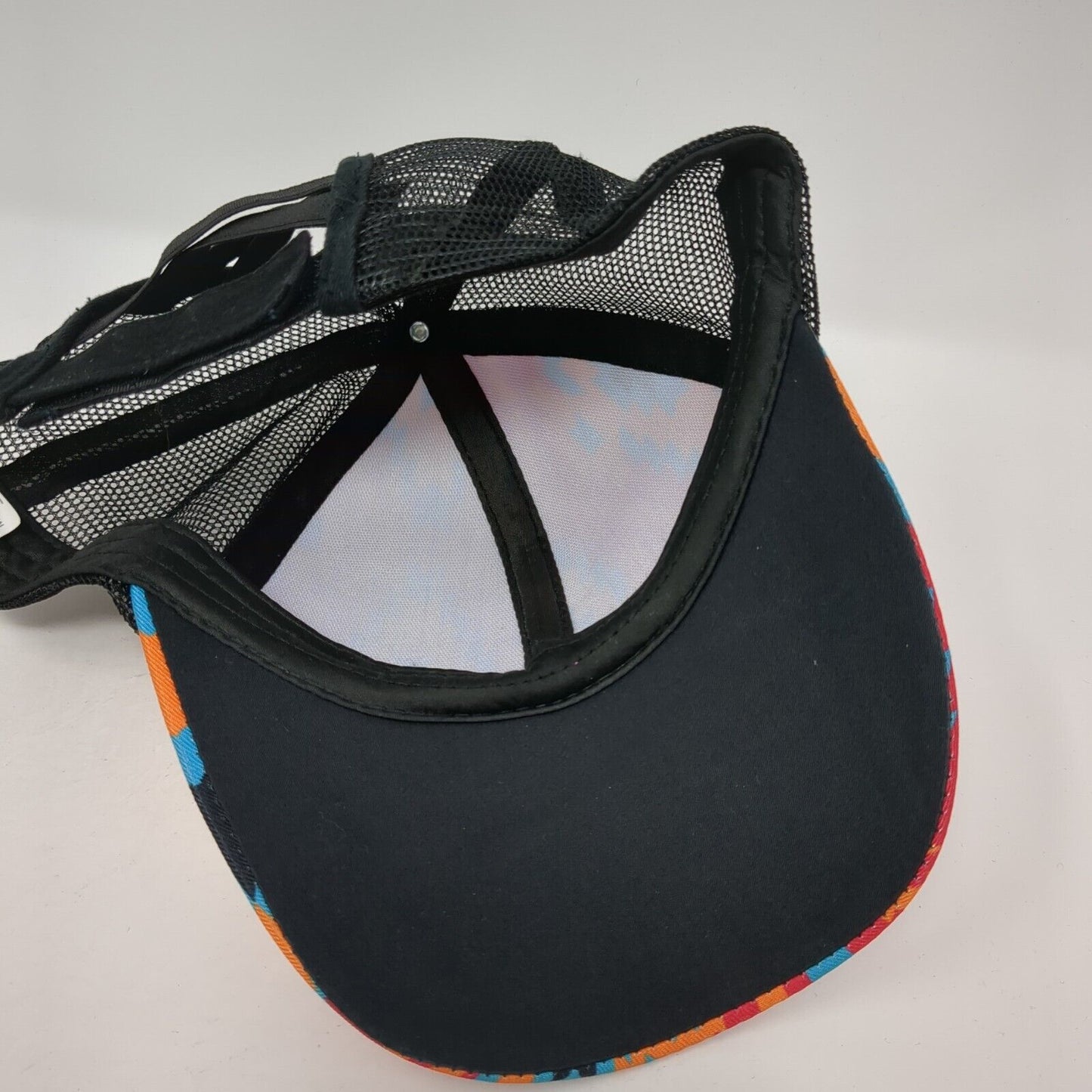 Unbranded Snapback Ponytail Trucker Hat Multicolor OS Mesh Back Aztec Print