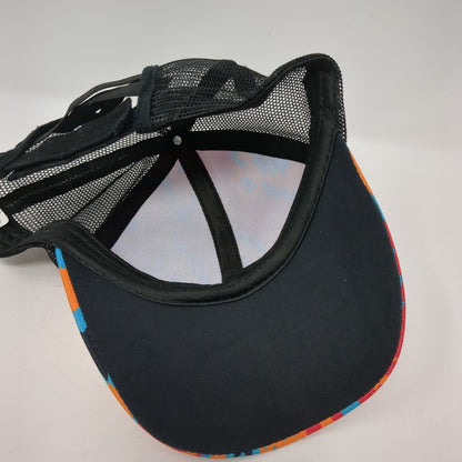 Unbranded Snapback Ponytail Trucker Hat Multicolor OS Mesh Back Aztec Print