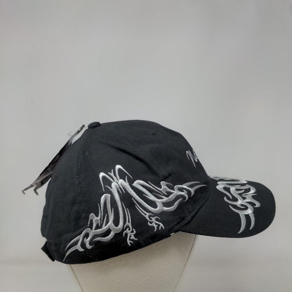 Neptune Strapback Hat Black OSFM Embroidered Headshots KC Caps W/Tags