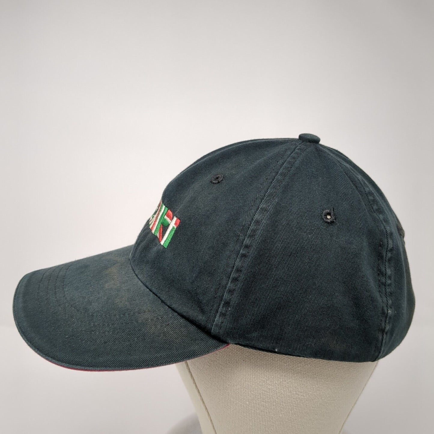 HENRI Strapback Hat Green One Size Adjustable Embroidered 6 Panel Falcon