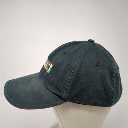 HENRI Strapback Hat Green One Size Adjustable Embroidered 6 Panel Falcon