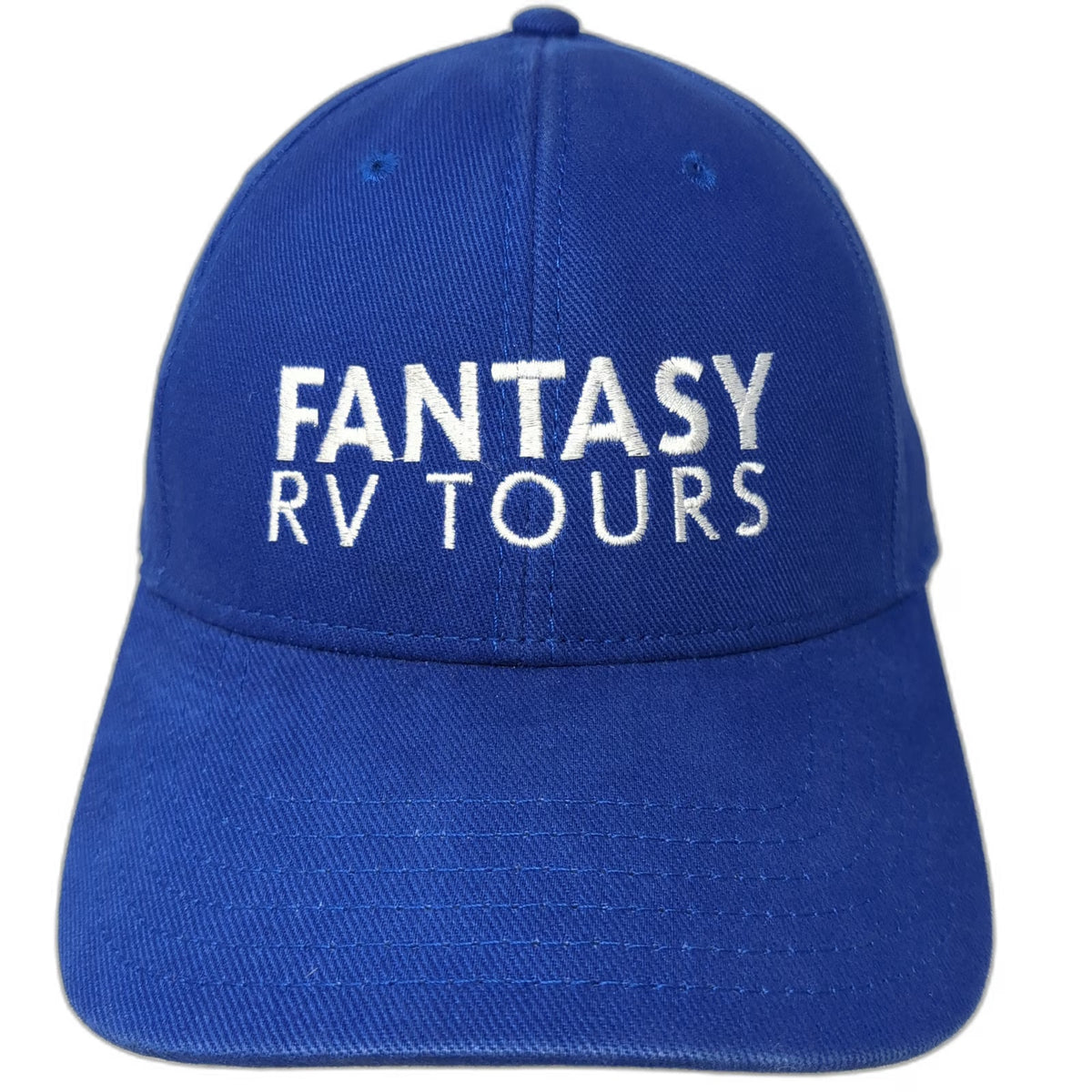 OTTO Baseball Cap Blue White One Size FANTASY RV TOURS Strapback Structured Hat