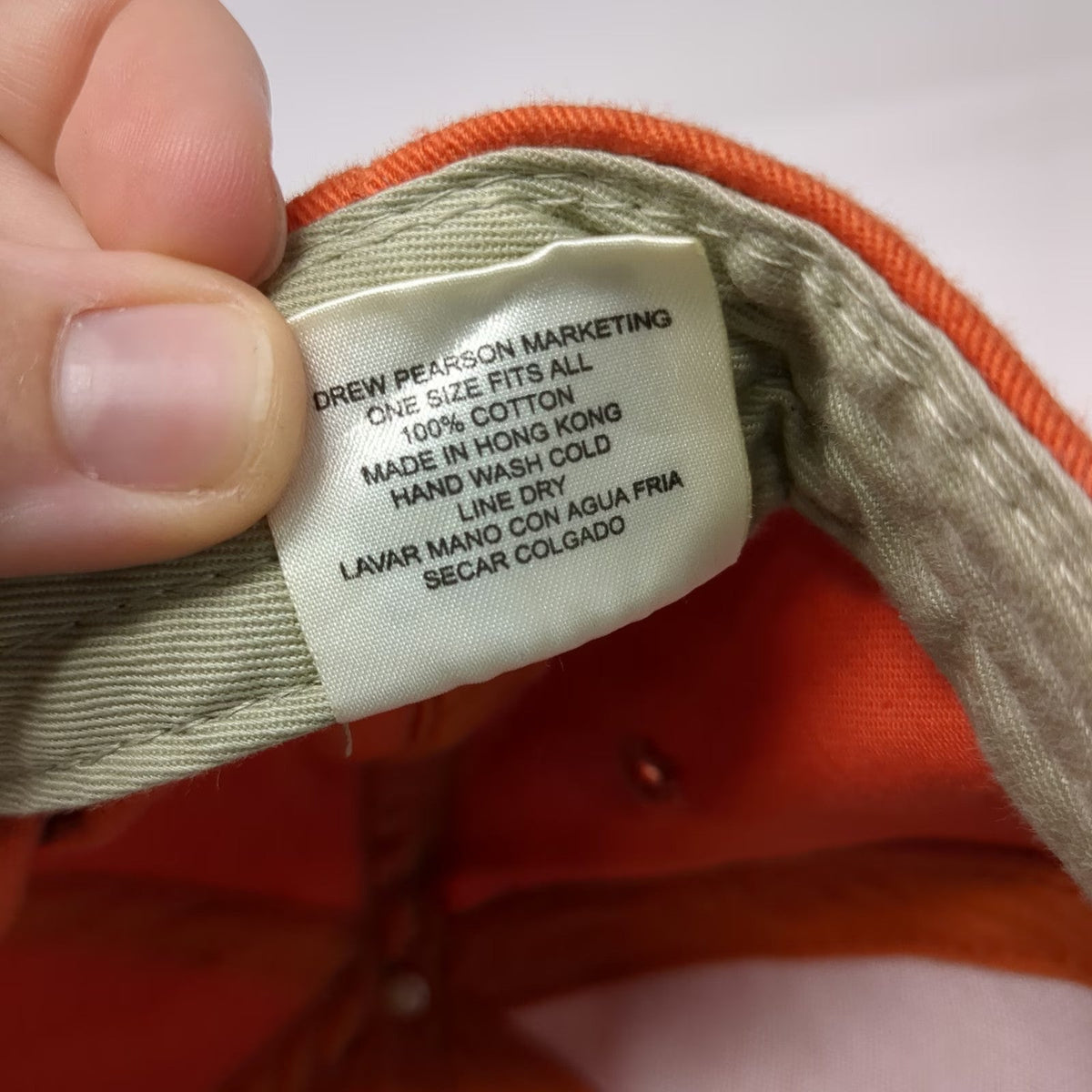 Drew Pearson Baseball Cap Orange One Size Super Bowl XXXV Tampa Florida Hat