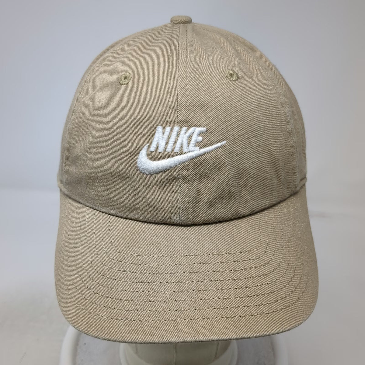 Nike Baseball Cap Brown M Slideback Embroidered Logo Swoosh Cotton Sport Hat