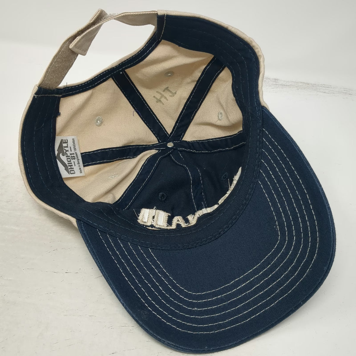Ohiopyle Baseball Cap Blue Beige One Size Coronado California Logo Strapback Hat
