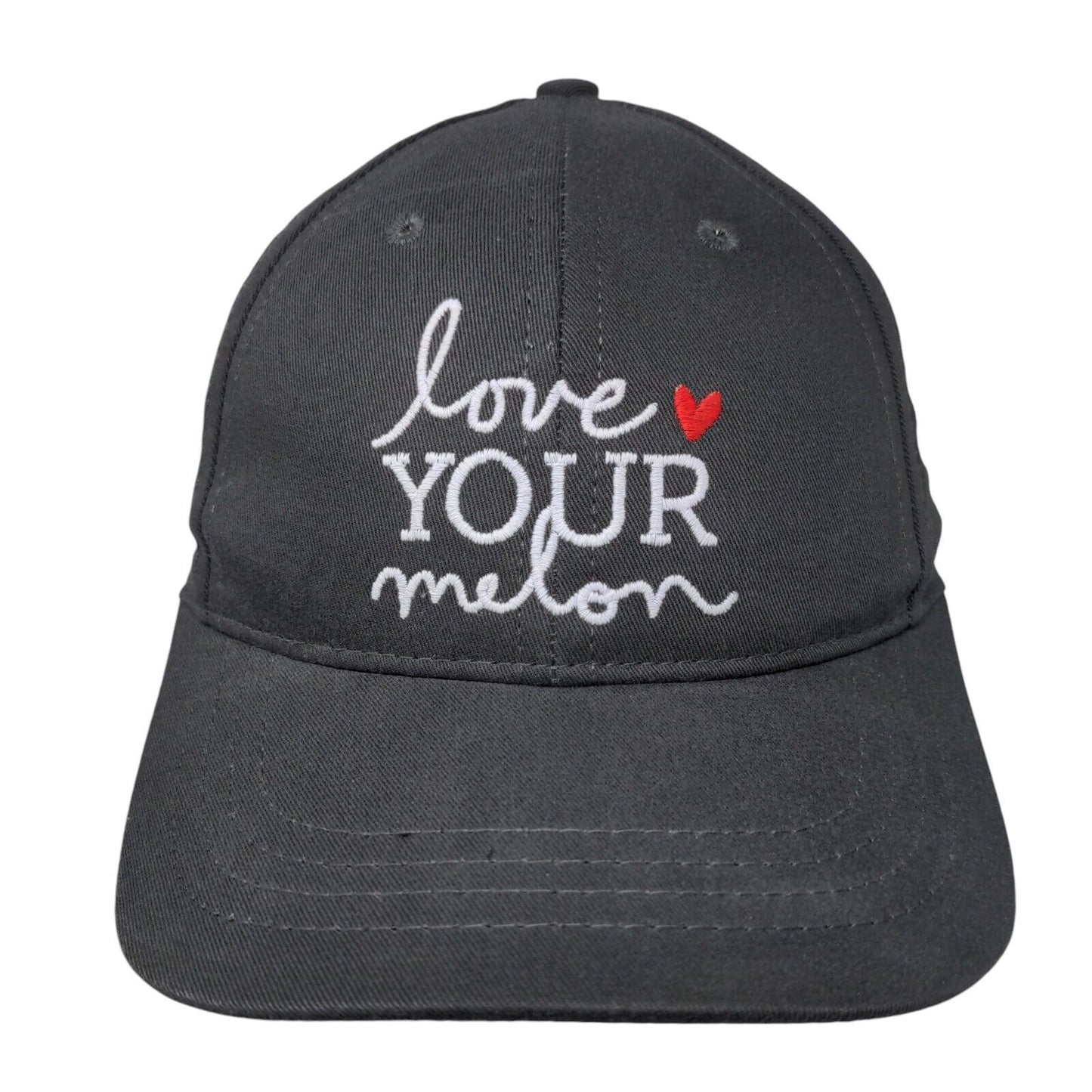 Love Your Melon Slideback Hat Gray One Size Adjustable Embroidered
