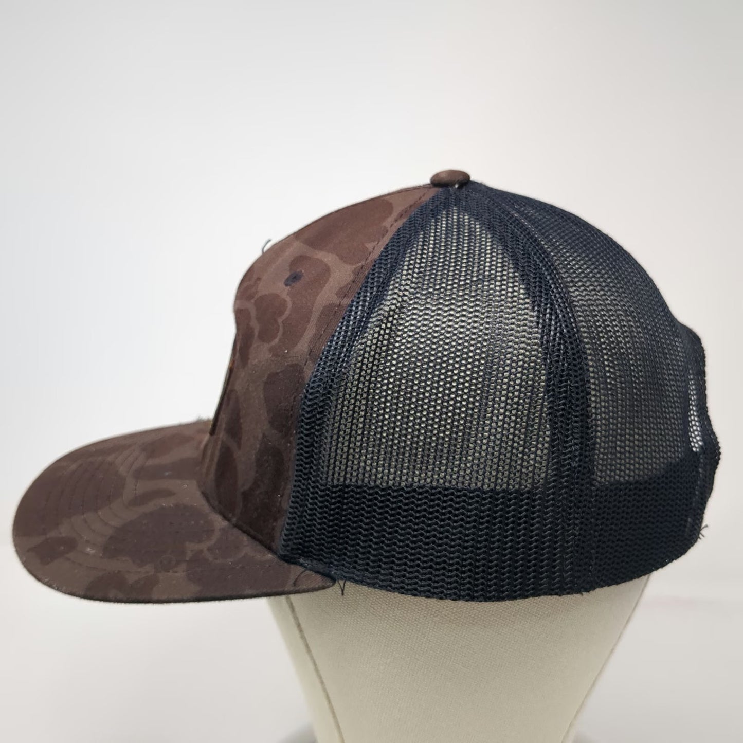 Richardson Trucker Hat Brown One Size Camo Northeast Dockside Services Patch Cap