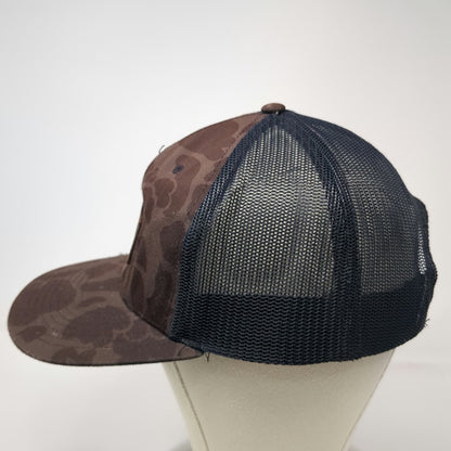 Richardson Trucker Hat Brown One Size Camo Northeast Dockside Services Patch Cap