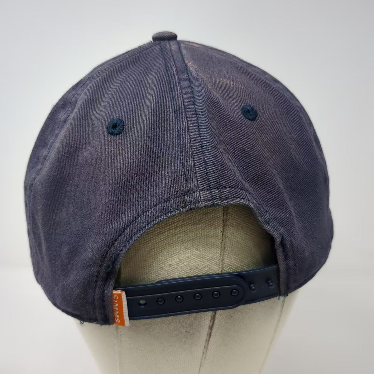 Simms Snapback Hat Blue OS Picabo Angler Fly Fishing Shop Cotton Adjustable
