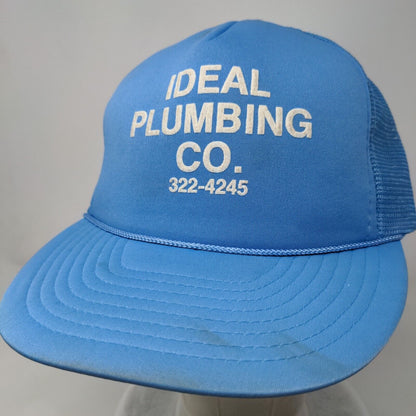 Ideal Plumbing Co. Snapback Rope Trucker Hat Blue OSFA Great Western