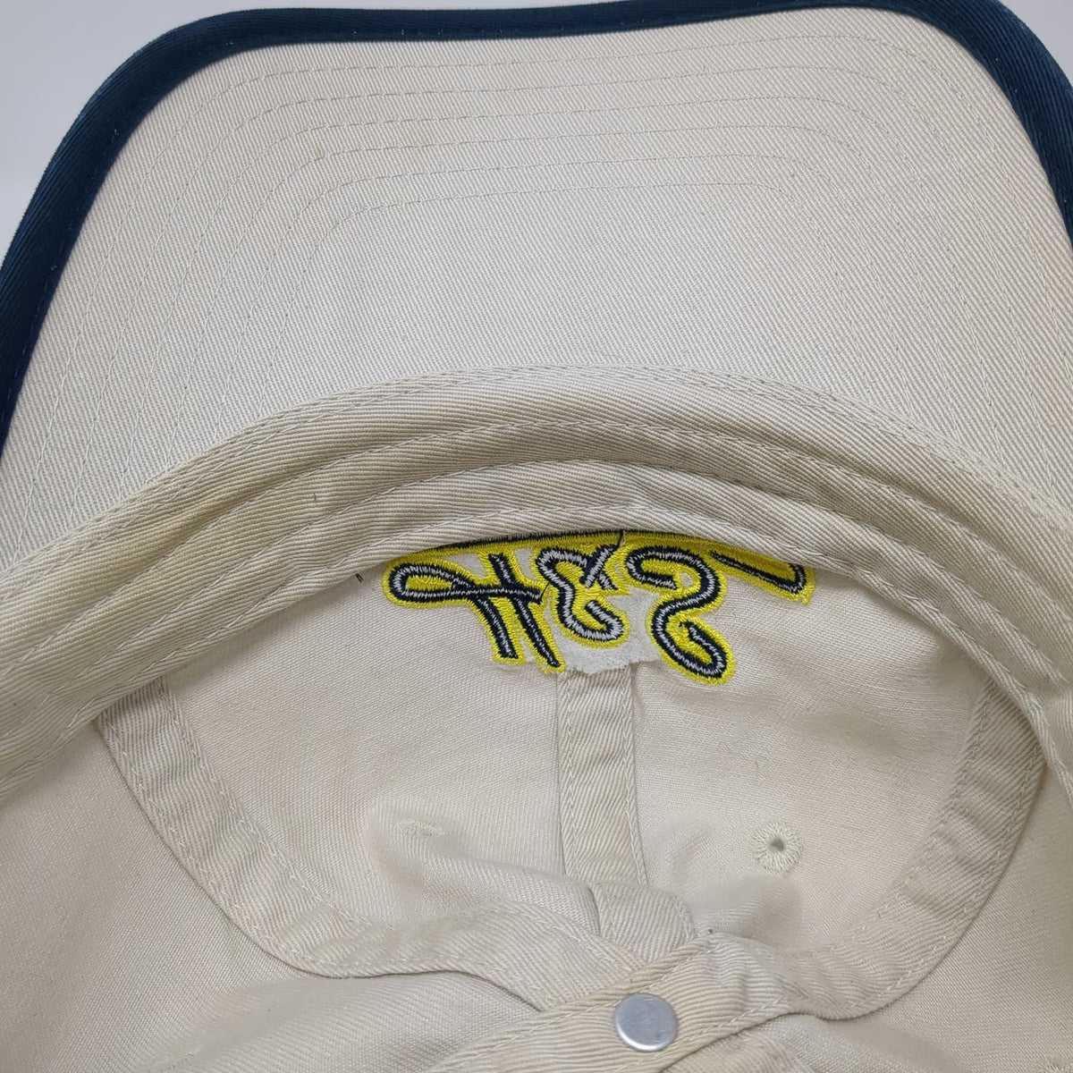 Baseball Cap Beige One Size H&S Denver Salt Lake Since 1970 Strapback Trim Hat