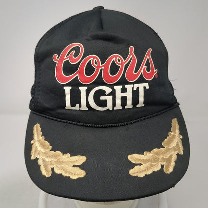 Designer Pro Coors Light Trucker Hat Black Vintage Scrambled Eggs Mesh Back