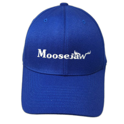 Flexfit Moosejaw Blue Baseball Cap One Size Embroidered Logo Outdoor Gear Hat