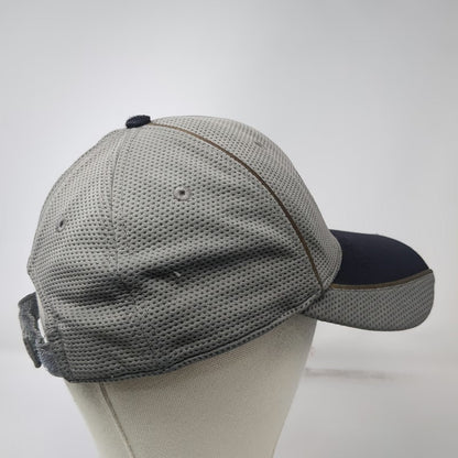 CAT Logo Baseball Cap Gray Blue Brown One Size Mesh Perforated Strapback Hat