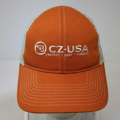 CZ-USA Baseball Cap Orange One Size Strapback Mesh Back Protect Hunt Compete Hat