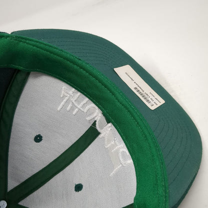 4Hunnid Snapback Hat Green One Size Flat Brim Signed Logo Autograph Yupoong