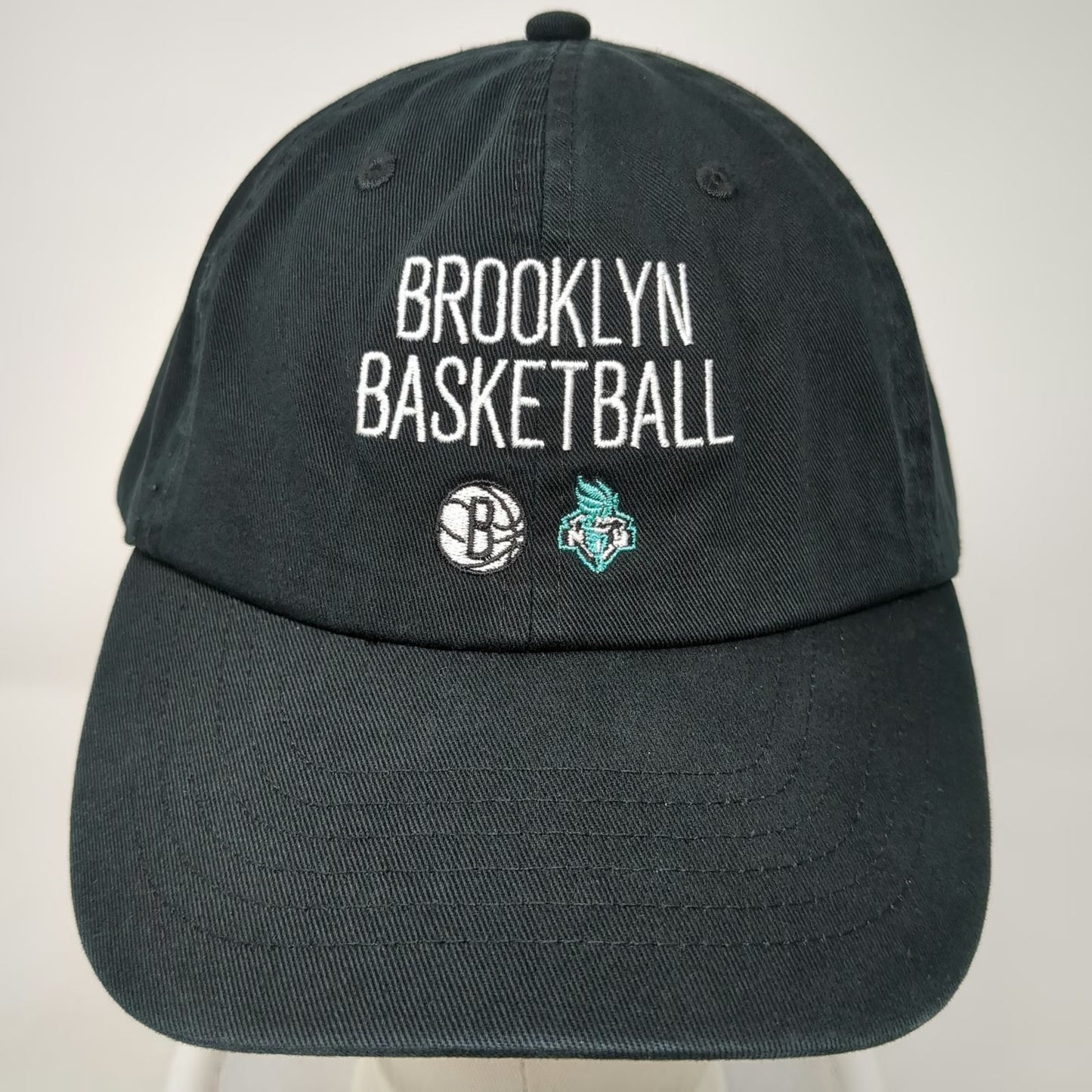 Brooklyn Basketball Nets Black One Size Adjustable Baseball Cap Strap Logo hat