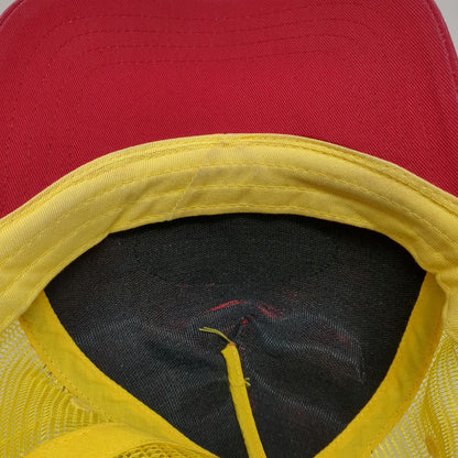Citeez Brooklyn New York City Trucker Hat Red Yellow Mesh Snapback One Size Cap