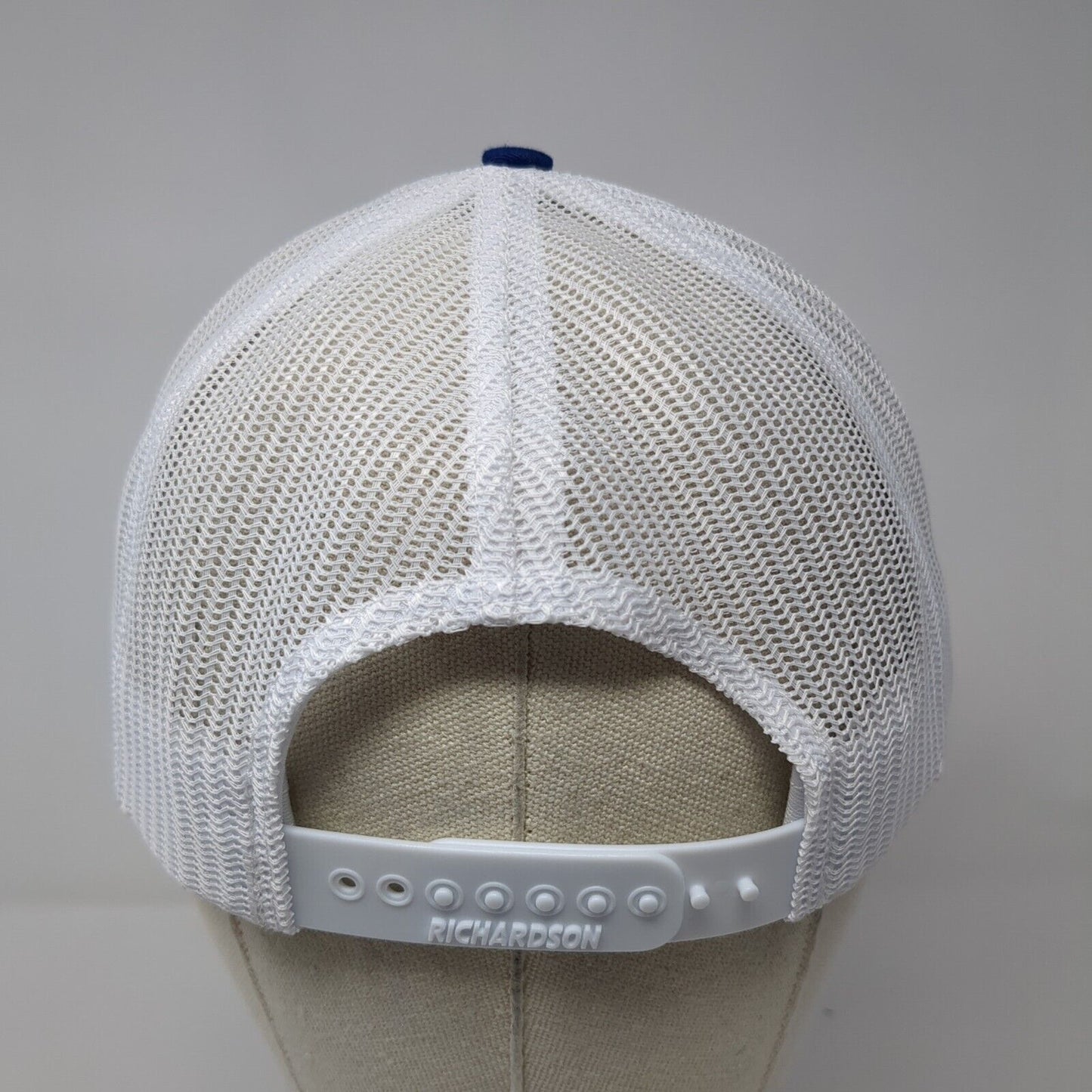 Sayer Snapback Trucker Hat Blue One Size Adjustable Mesh Back Richardson