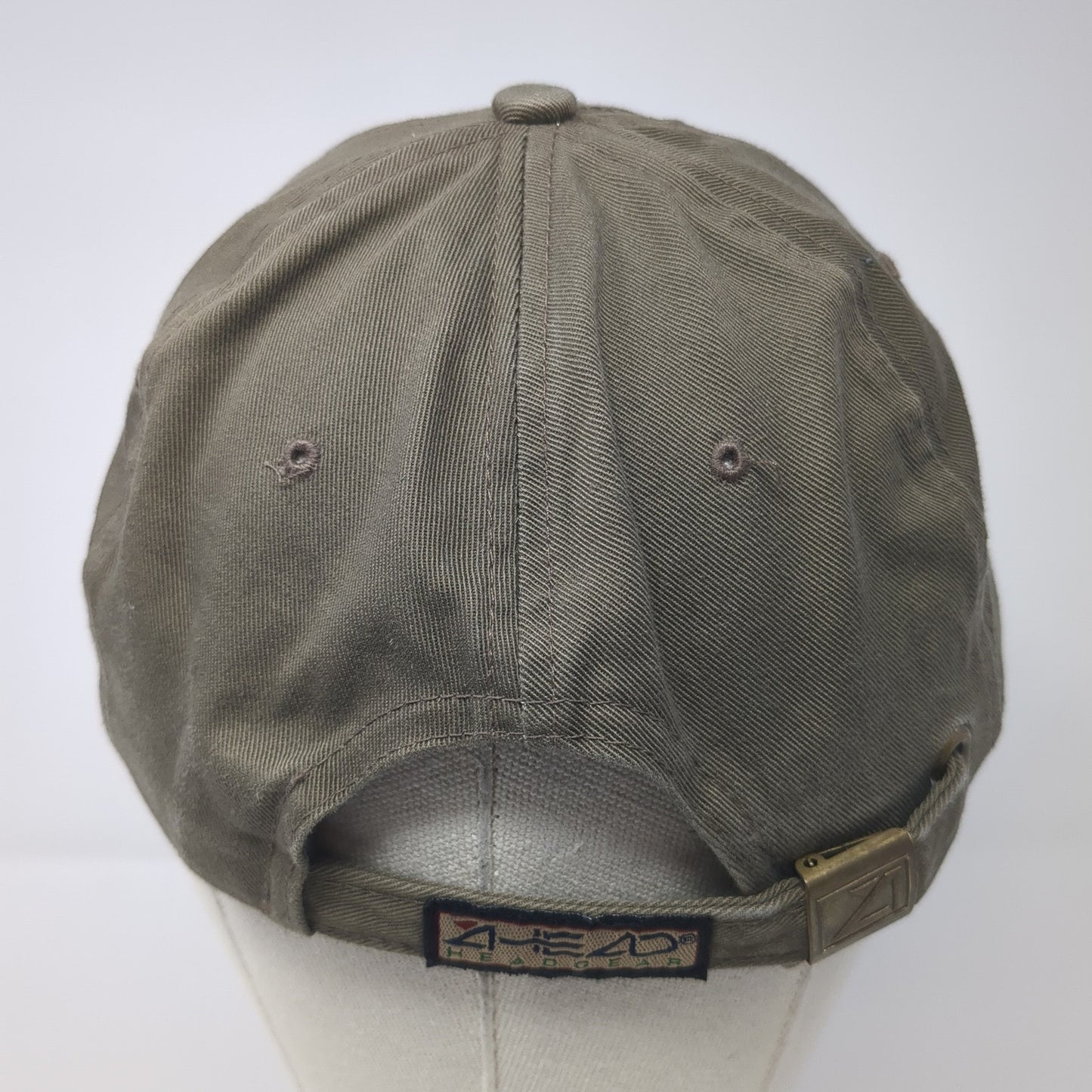 Fairfield Harbour C.C. Slideback Hat Brown One Size Embroidered Ahead