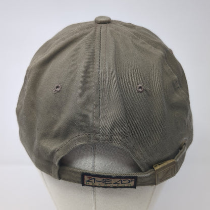 Fairfield Harbour C.C. Slideback Hat Brown One Size Embroidered Ahead