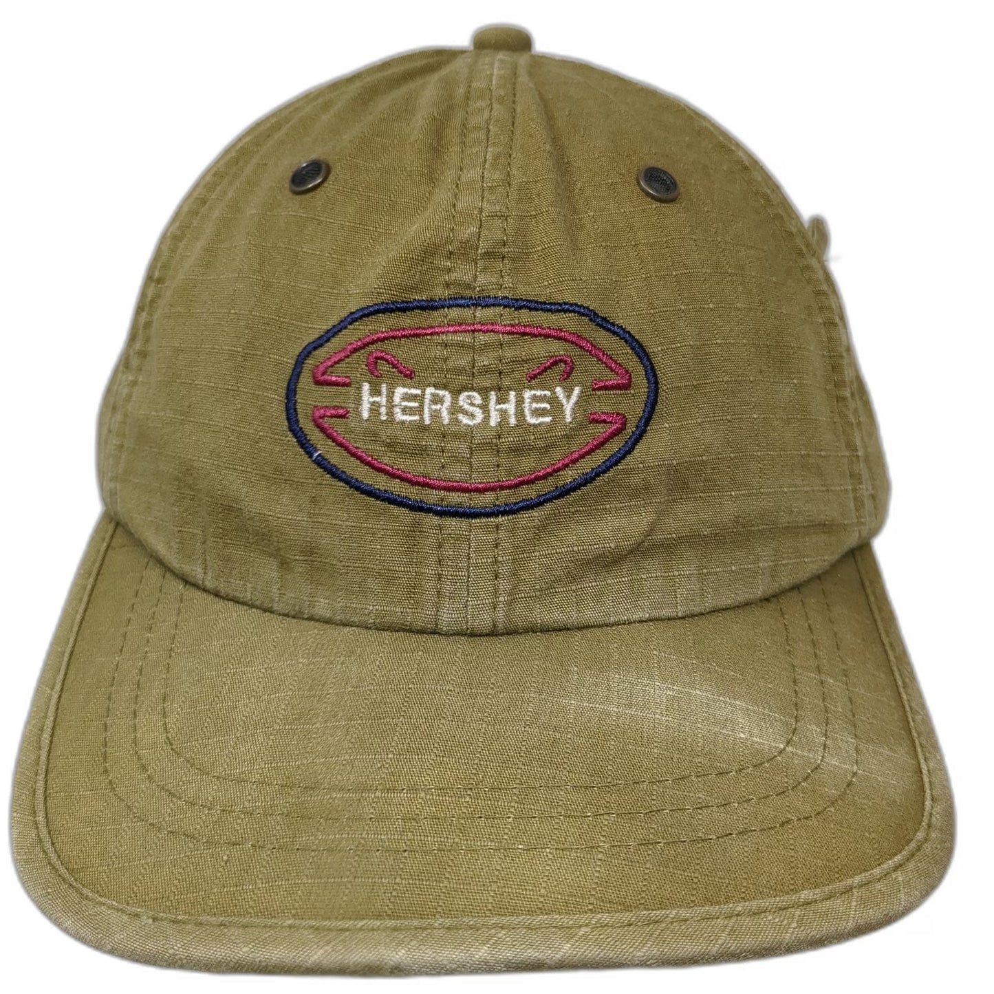 HersheyPark Baseball Cap Green One Size White Side Pocket Cotton Strapback Hat
