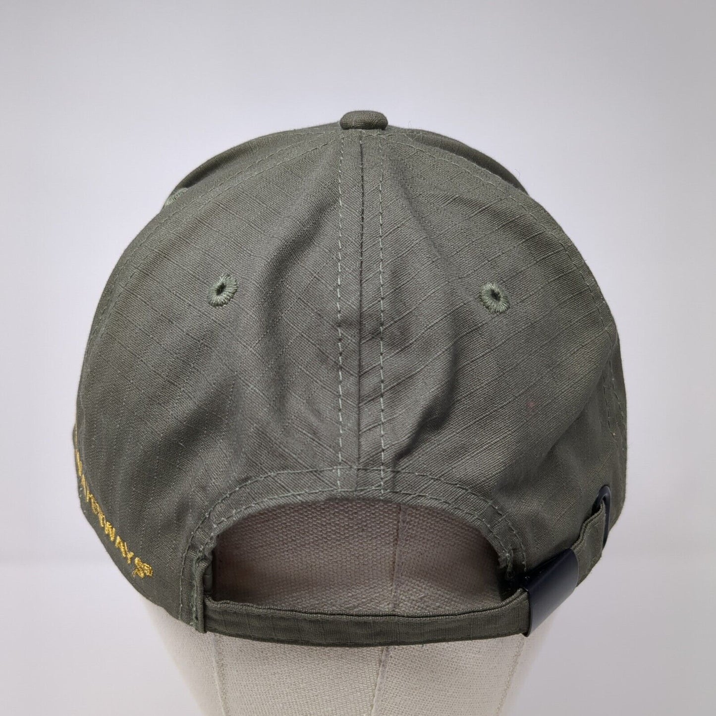 Ama Waterways Slideback Hat Green One Size Adjustable Embroidered Vented Holes