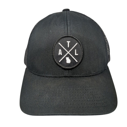 ATL Patch Snapback Mesh Back Trucker Hat Black One Size Haka Pacific